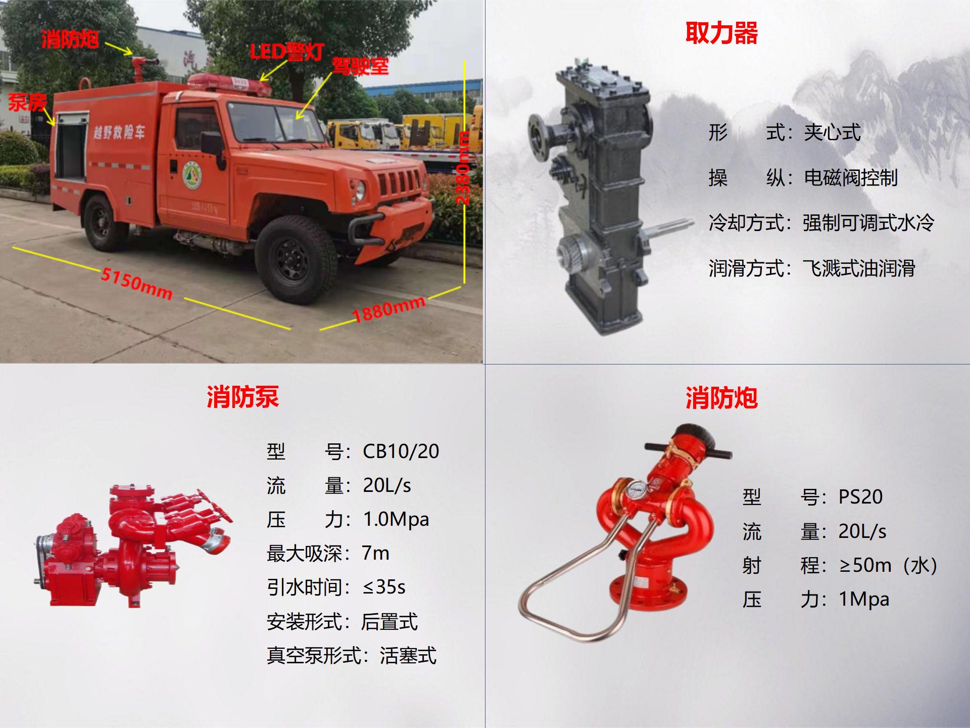藍牌勇士四驅(qū)越野消防車